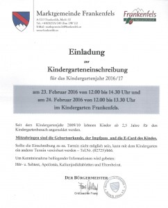KIGA Einschreiben