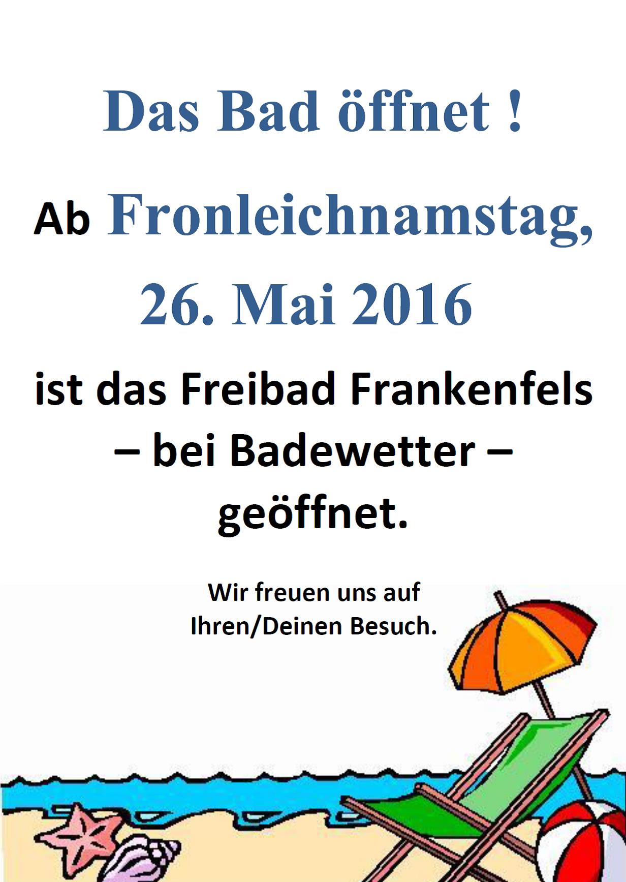 Freibad Eröffnung