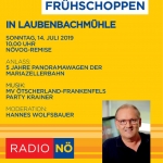 Radio Niederösterreich Frühschoppen Laubenbachmühle Flyer
