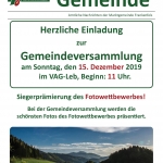 Gemeindeversammlung 2019 Flyer