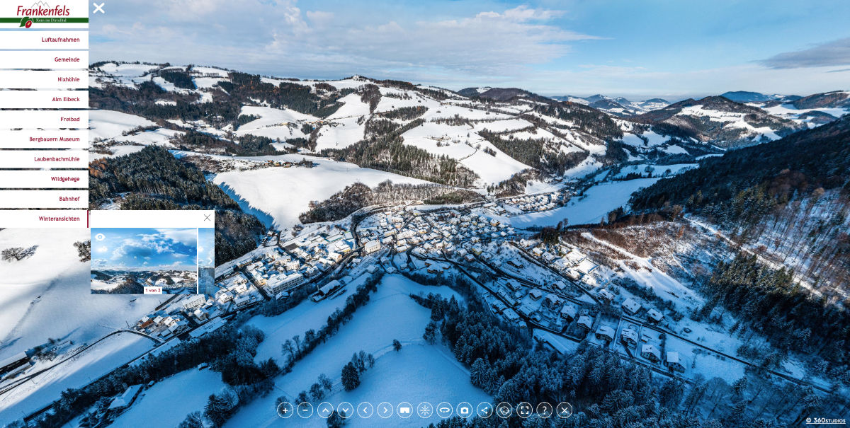 Frankenfels Winter-Panorama 360°