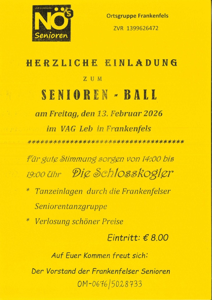 Seniorenball Flyer