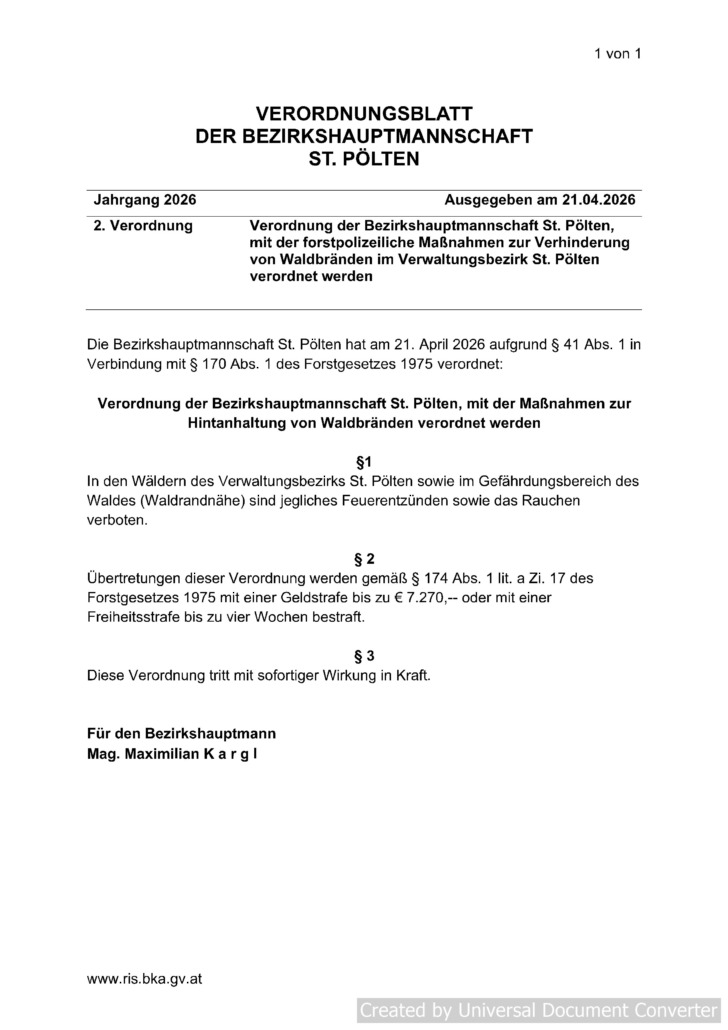 Waldbrandverordnung