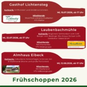 Mittwochveranstaltungen 2026 und Frühschoppen